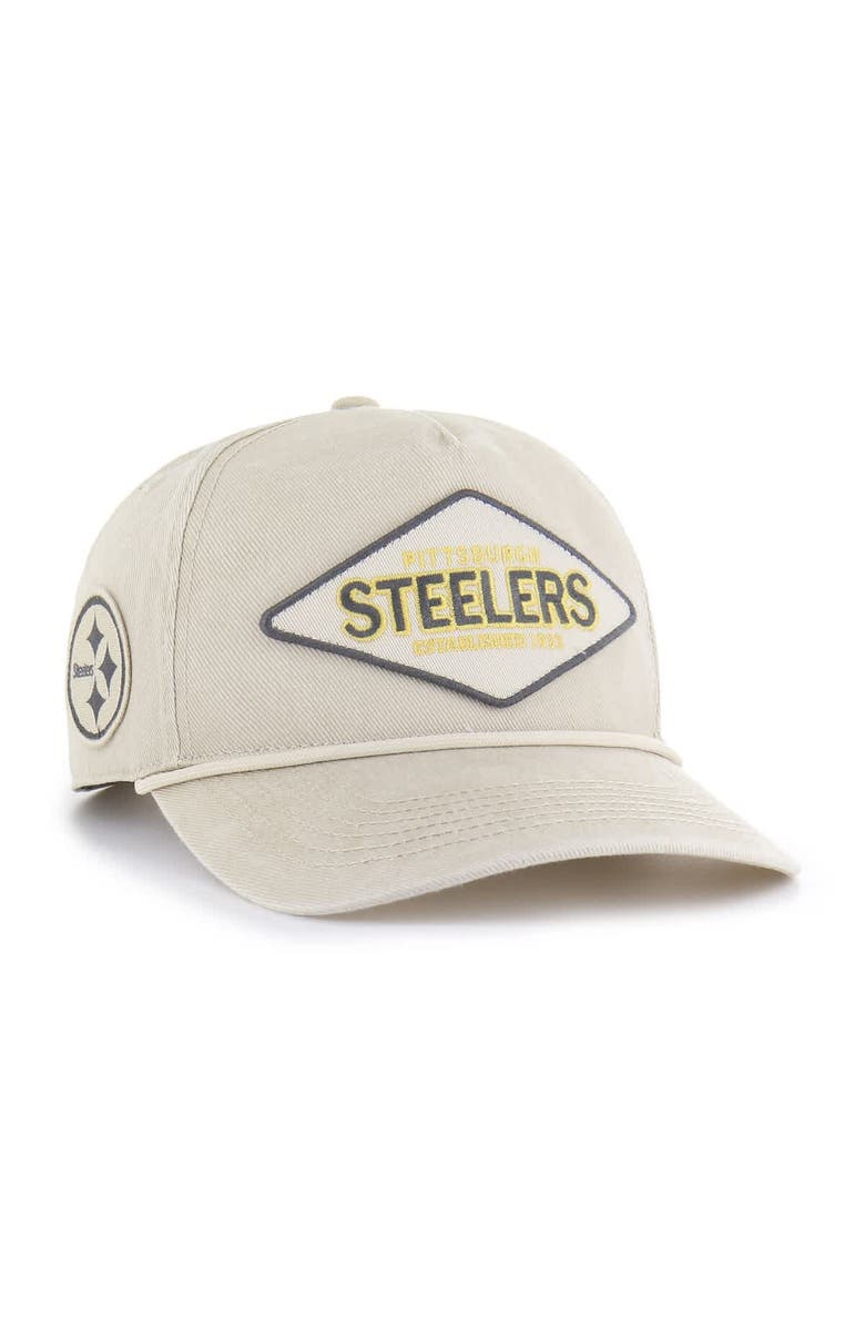 '47 Men's '47 Khaki Pittsburgh Steelers Cairn Hitch Adjustable Hat, Main, color, Khaki