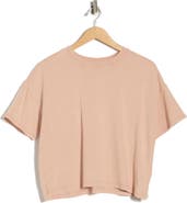 90 DEGREE BY REFLEX Stone Wash Boxy Crop T-Shirt