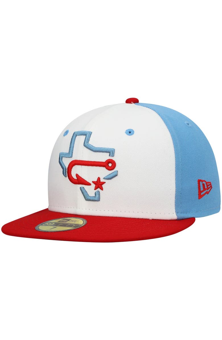 New Era Men's New Era White Corpus Christi Hooks Authentic Collection Team Alternate 59FIFTY Fitted Hat, Alternate, color, White