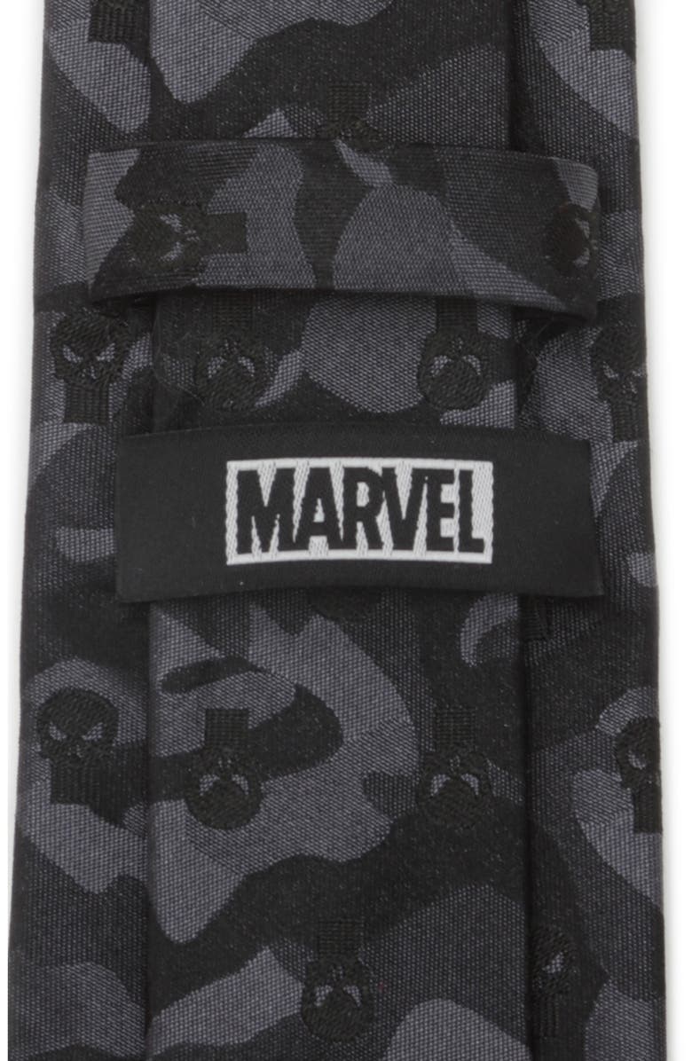 Cufflinks, Inc. x Marvel The Punisher Silk Tie, Alternate, color, Black
