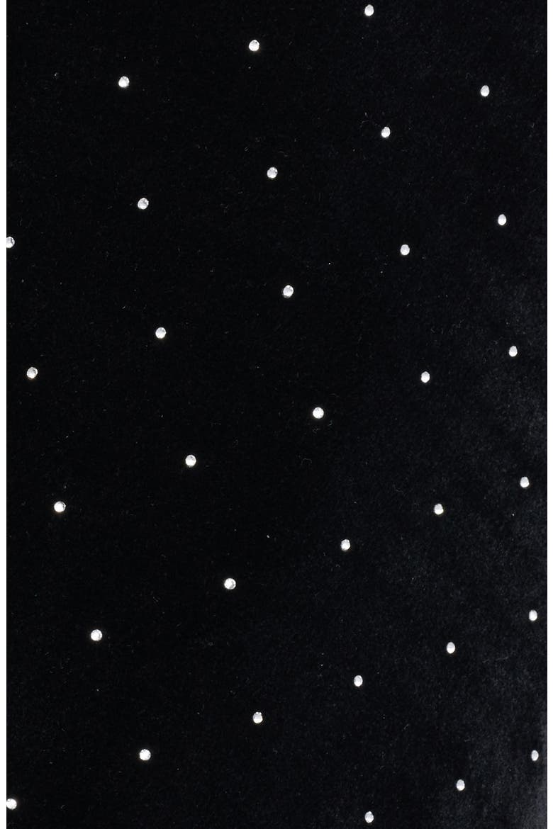 Melora Rhinestone Bow Velvet Maxi Dress, Alternate, color, BLACK