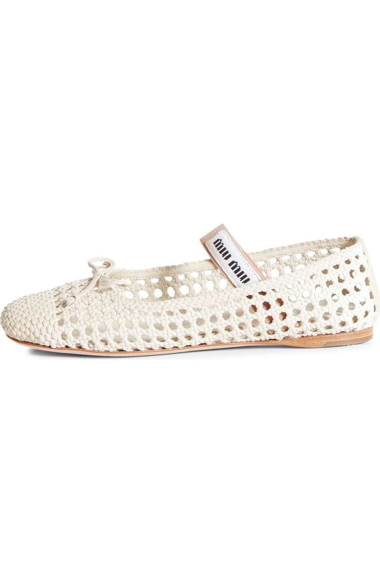 Miu Miu Woven Mary Jane Ballet Flat, Alternate, color,