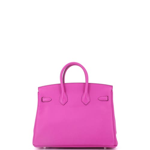 Pre-owned Hermes Hermes Birkin Handbag Verso Novillo With Palladium Hardware 25 In Pink