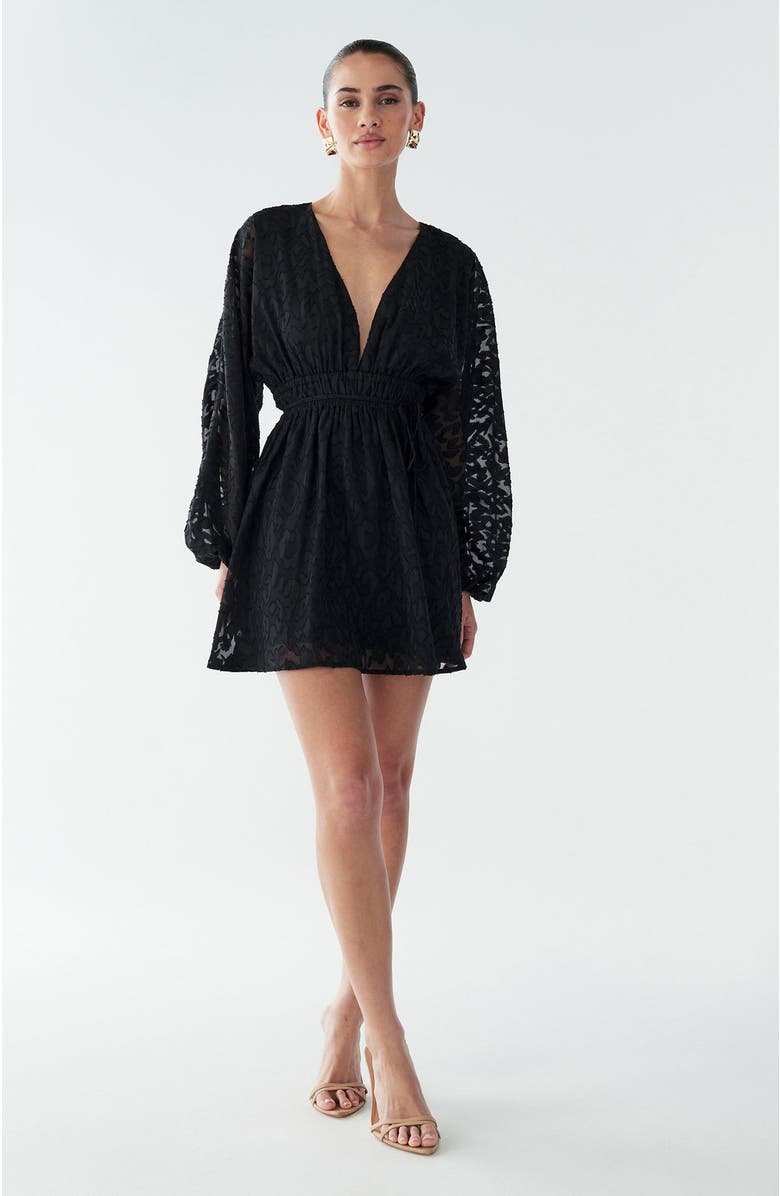 BWLDR Gracie Mini Dress, Alternate, color, Black