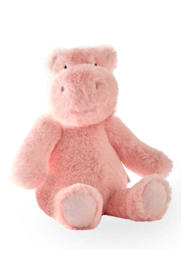 Deano the Dino Snuggle Buddy Plush Toy, Main, color, HANNAH THE HIPPO