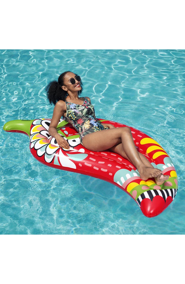 H2OGO! Inflatable Flirty Fiesta Pepper Pool Water Beach Float, Alternate, color, Multicolored