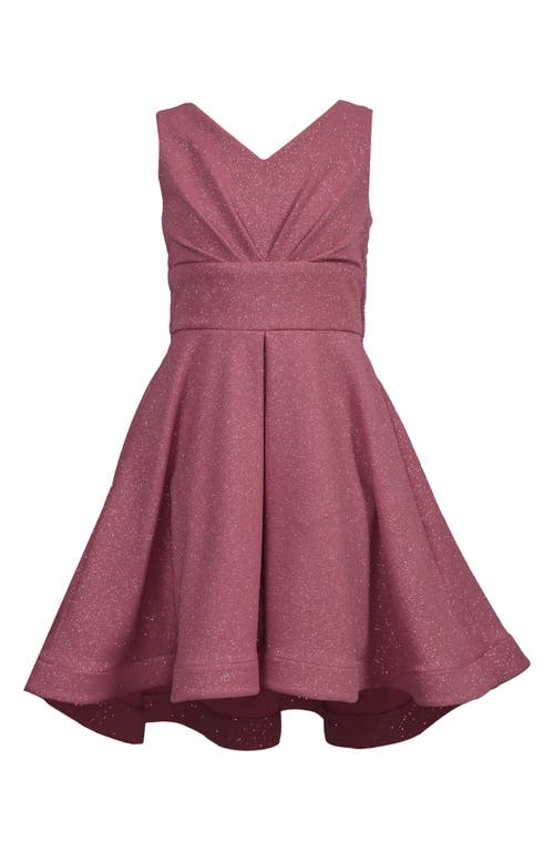 Iris & Ivy Kids' Sleeveless Sparkle Bow Party Dress in Mauve 