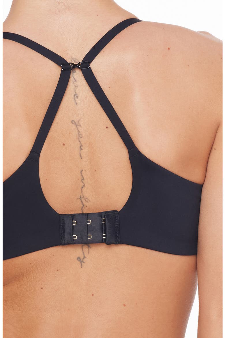 ComfortStretch Underwire Front Closure T-Shirt Bra, Alternate, color, BLACK