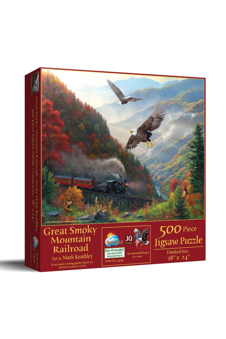 Great Smoky Mountain Railroad 500 piece Jigsaw Puzzle for Adults, Main, color, Multicolor