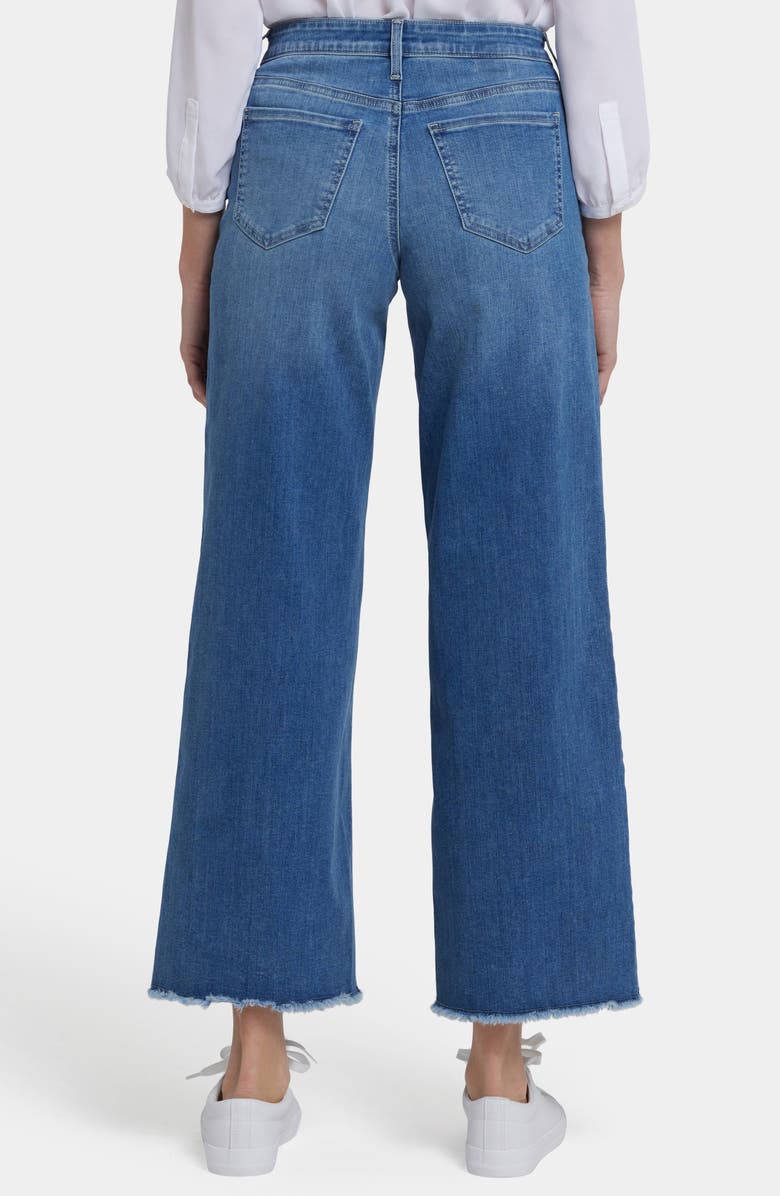 NYDJ Teresa Fray Hem Wide Leg Jeans, Alternate, color, Bluewater