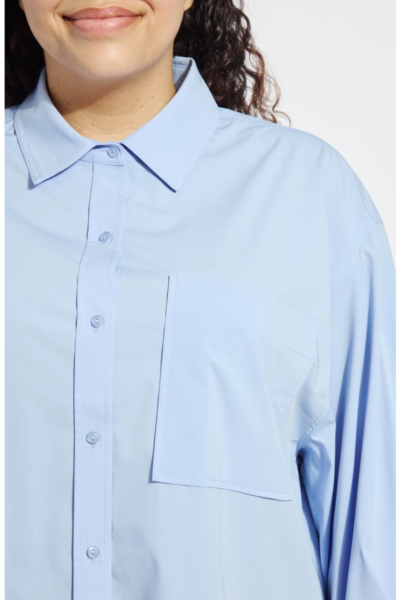 Enid Oversize Shirt, Alternate, color, FORGET-ME-NOT BLUE