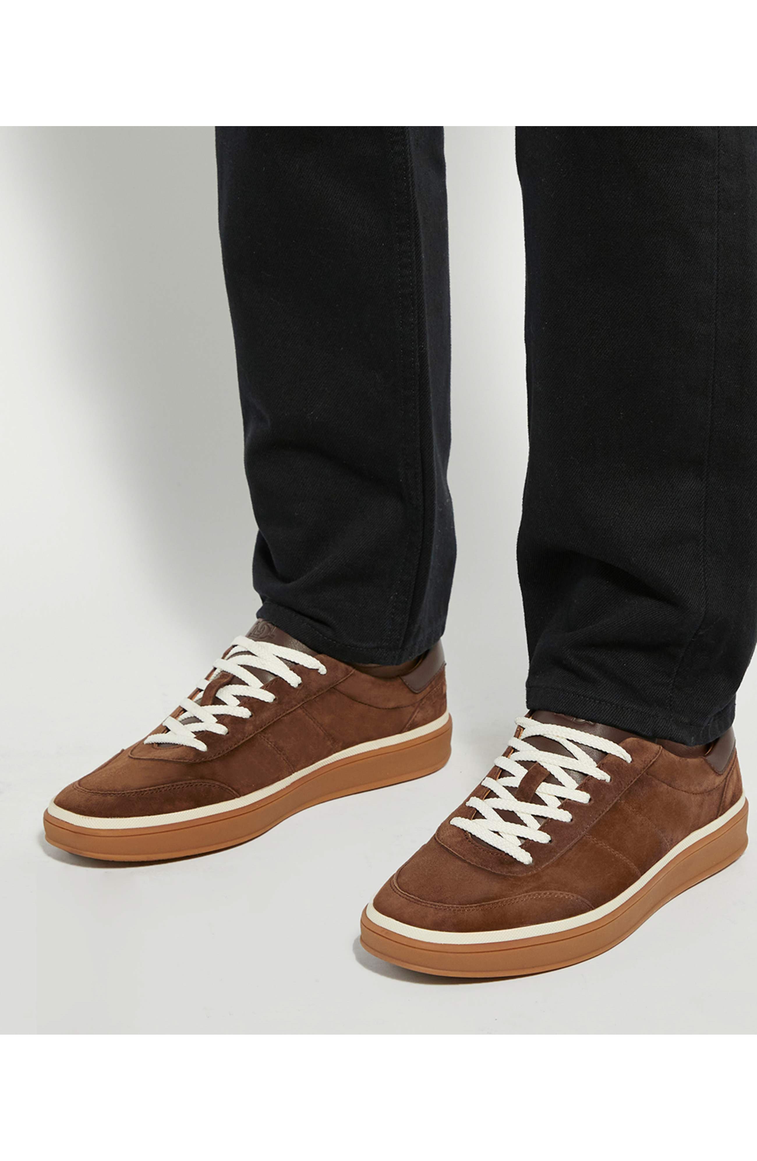 Tony Suede Low Top Sneaker, Alternate, color, BROWN