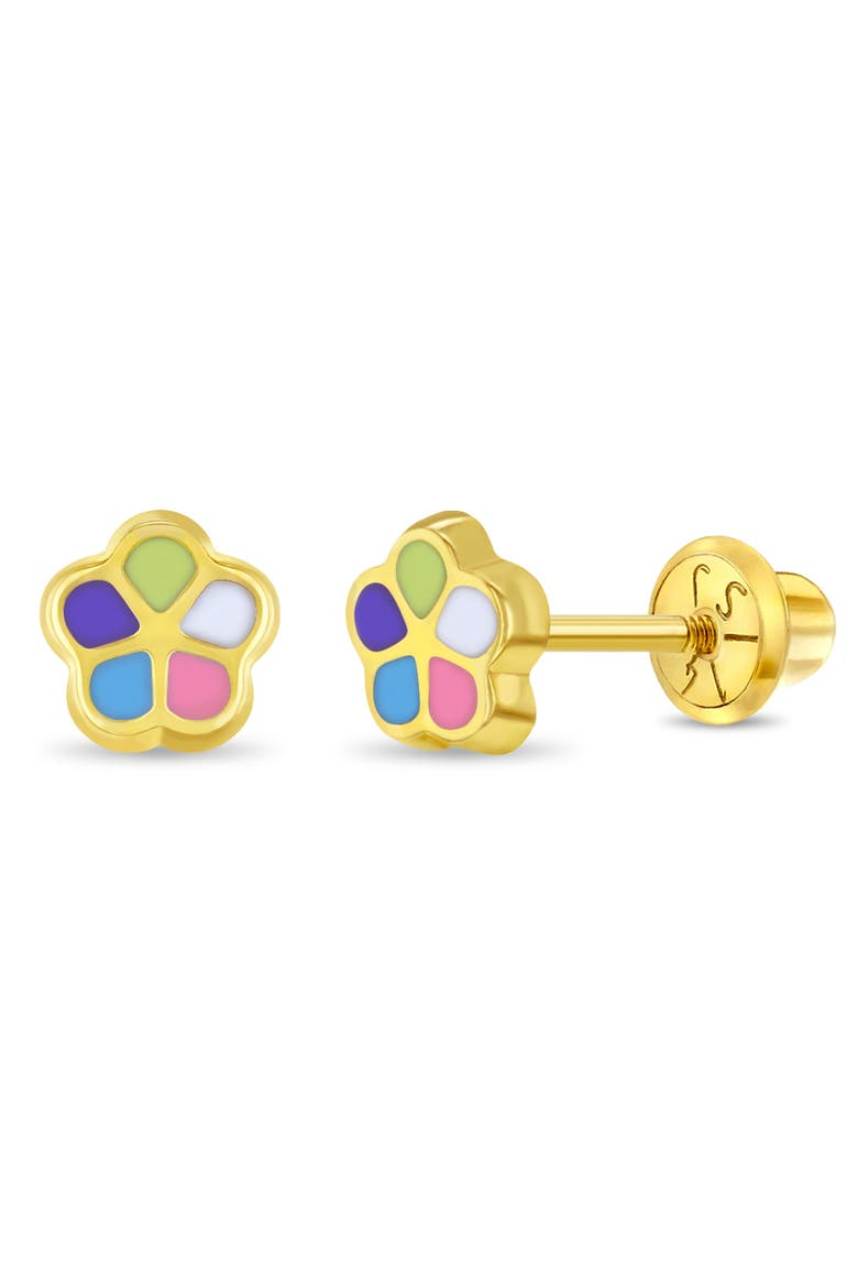 14k Multicolored Petal Flower Earrings, Main, color, Multi-Color