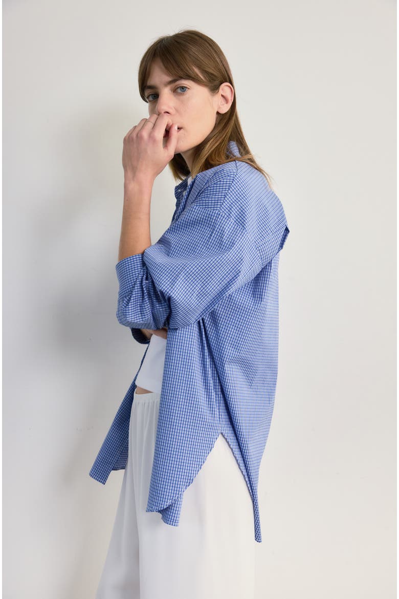 Oversized Shirt, Alternate, color, Checkered Blue