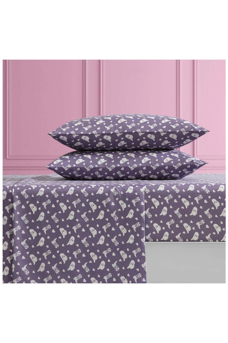 Cowgirl Disco Sheet Set, Alternate, color, PURPLE