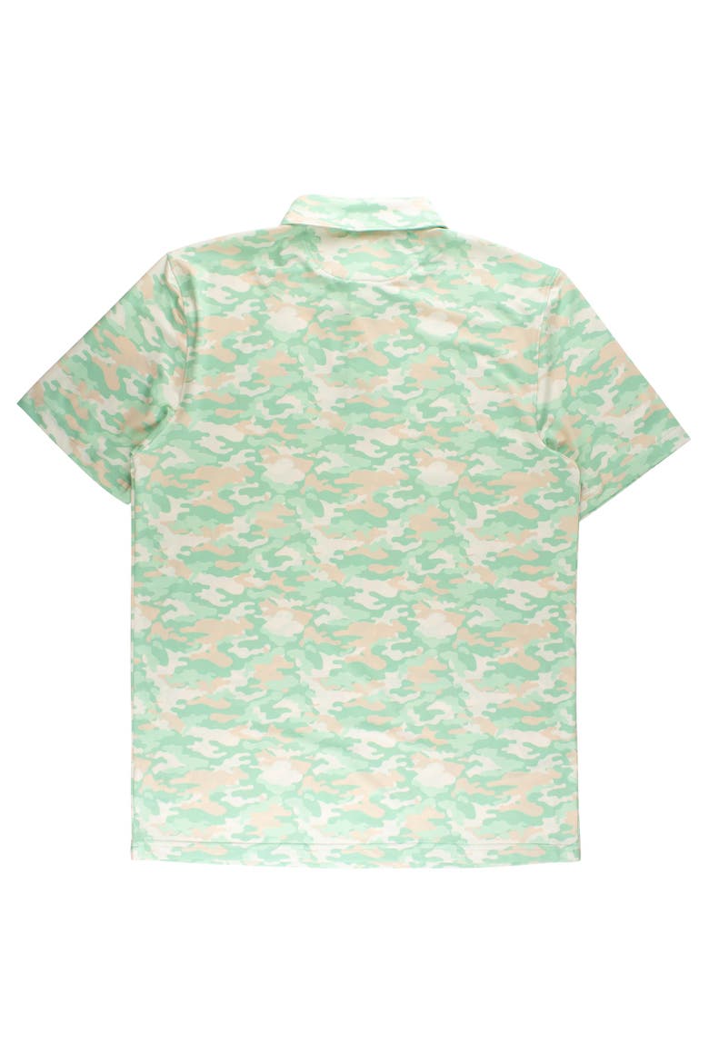 Knit Short Sleeve Performance Polo, Alternate, color, Sage Trail Camo