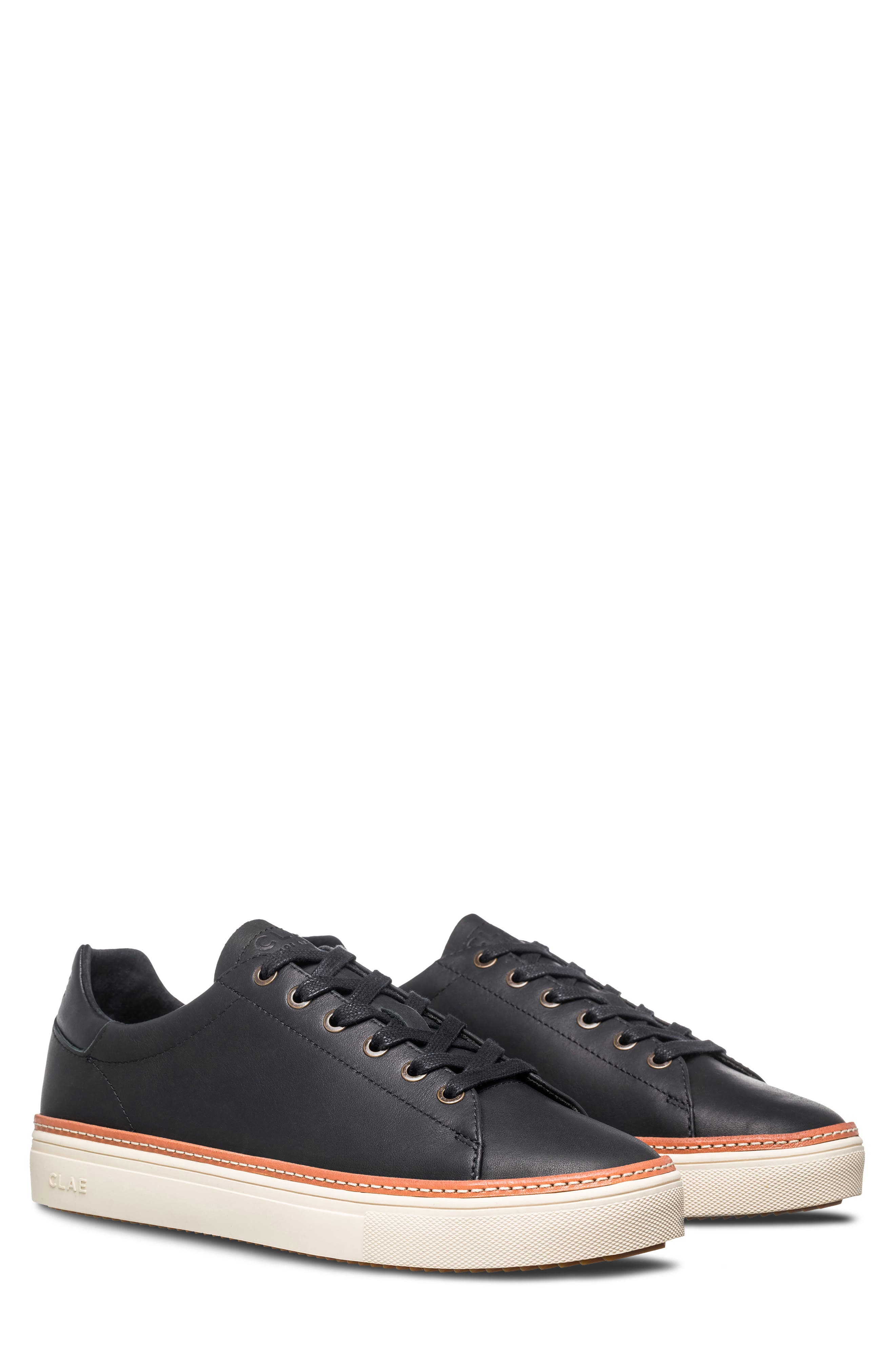 CLAE Bradley Leather Welt Sneaker, Main, color, Black Leather