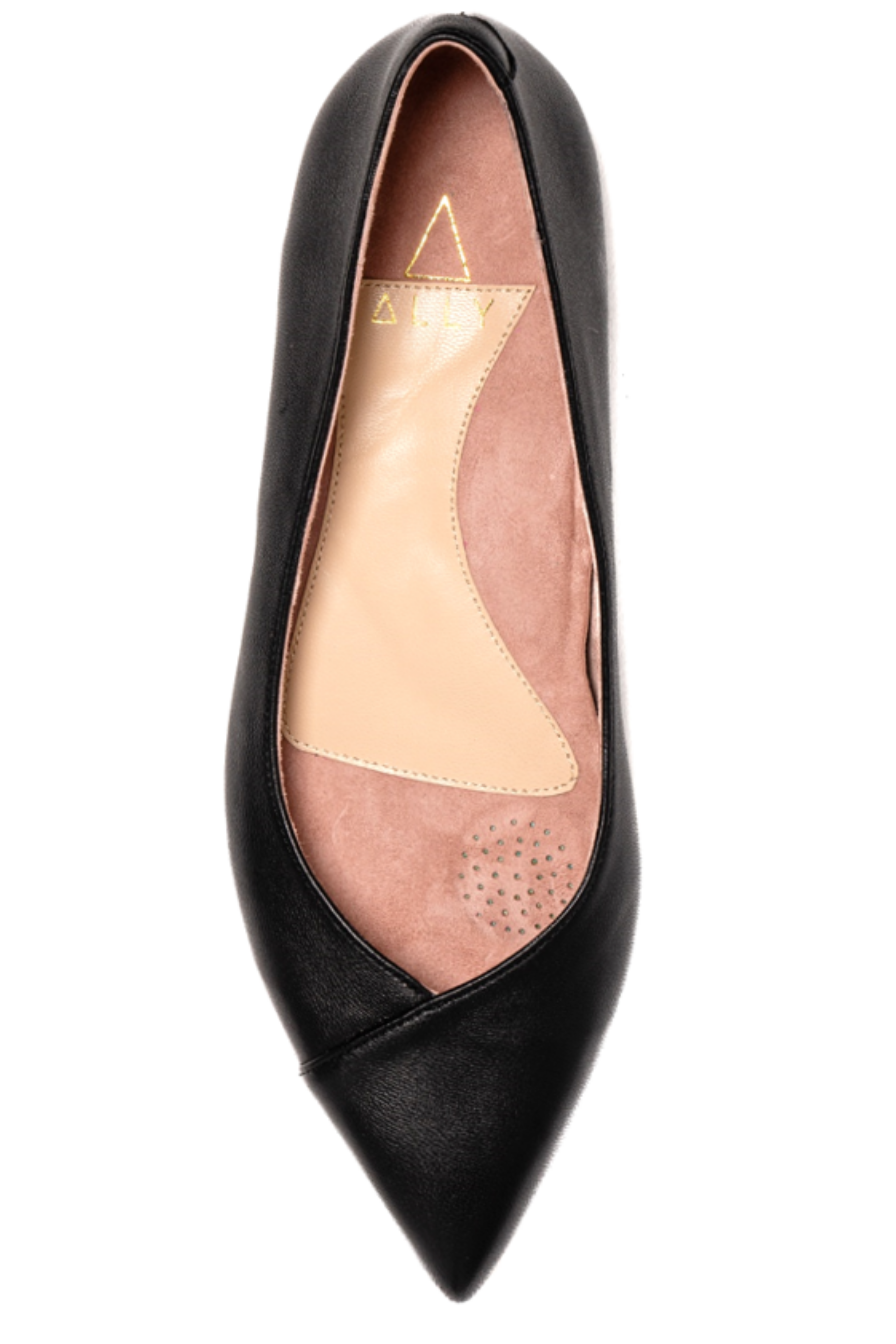 ALLY Shoes Forever Flat, Alternate, color, Black Leather