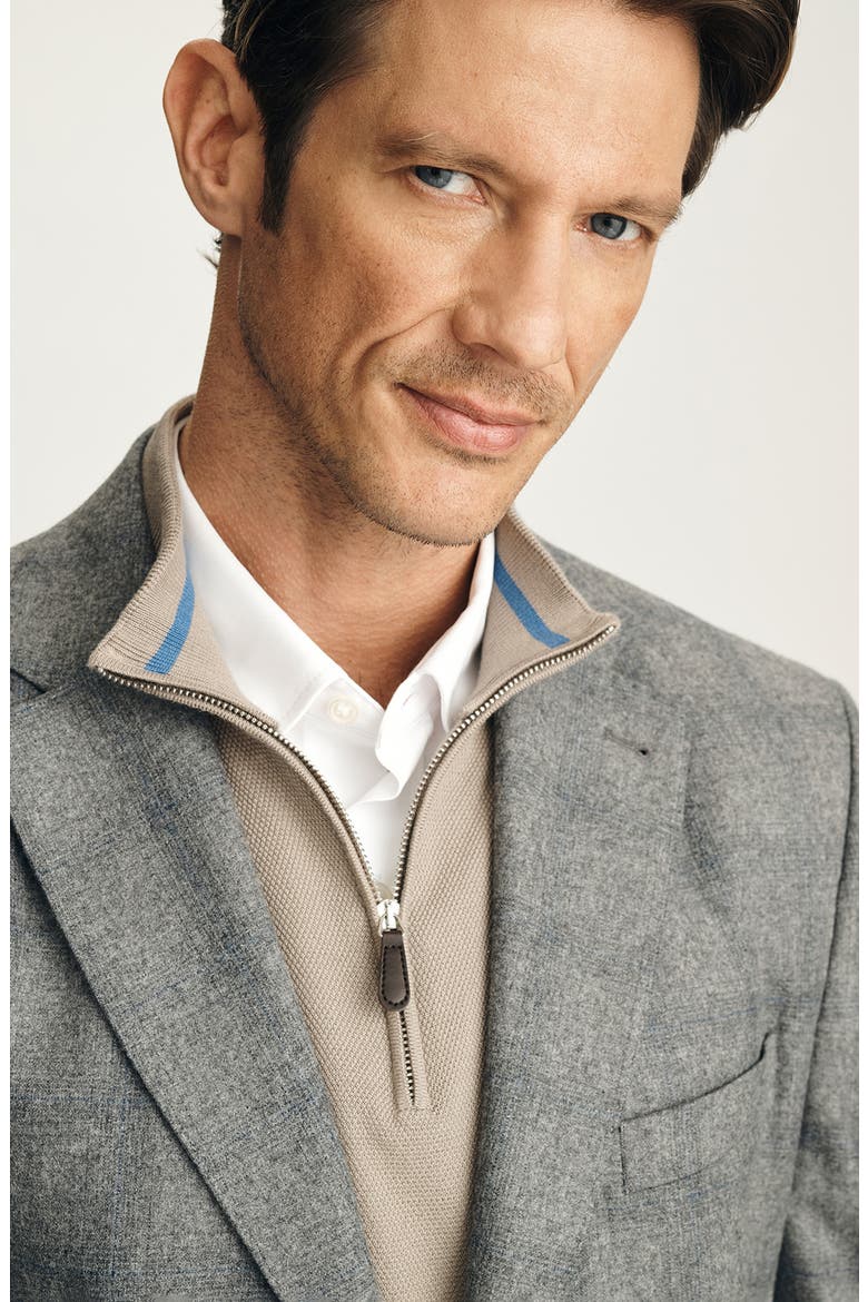 Matteo Checked Wool Blend Sport Coat, Alternate, color, GREY MELANGE