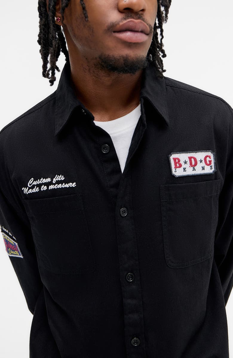 BDG Urban Outfitters Mechanic Button-Up Shirt, Alternate, color, Black