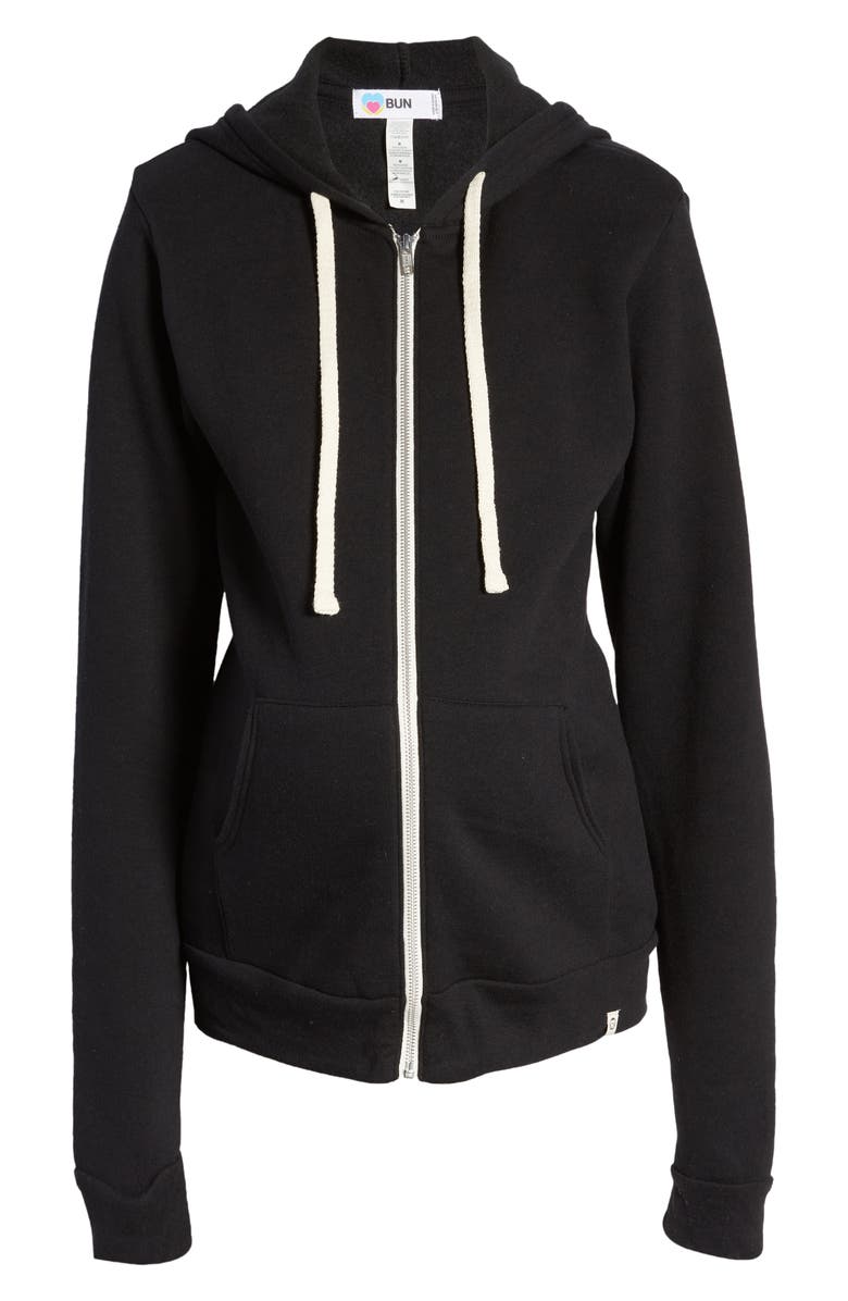 Bun Maternity Mama Fleece Maternity Zip Hoodie, Alternate, color, 