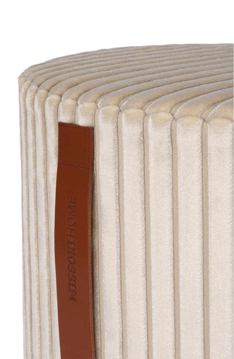 Missoni Home Coomba Cylinder Pouf 40x30, Alternate, color, White