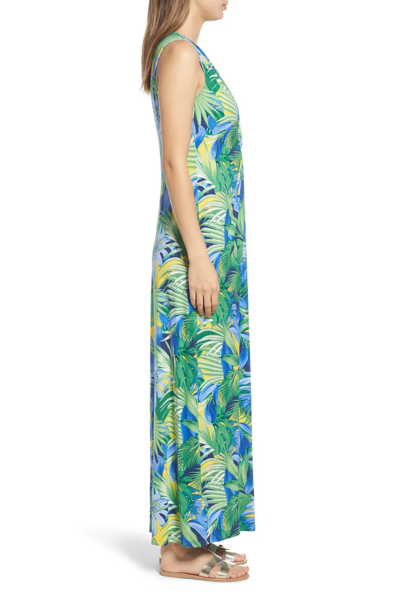 Hot Tropic Maxi Dress, Alternate, color, ISLAND NAVY