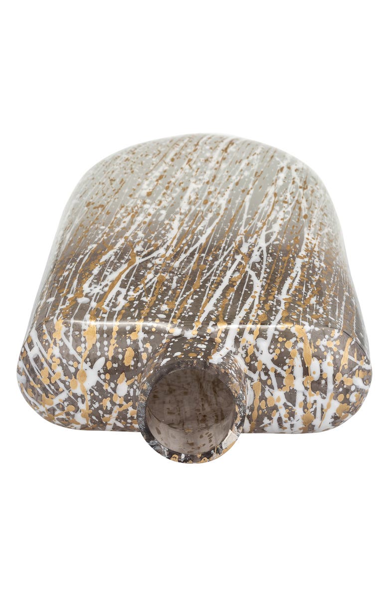 SAGEBROOK HOME Glass 13-Inch Stripe Stained Vase, Alternate, color,