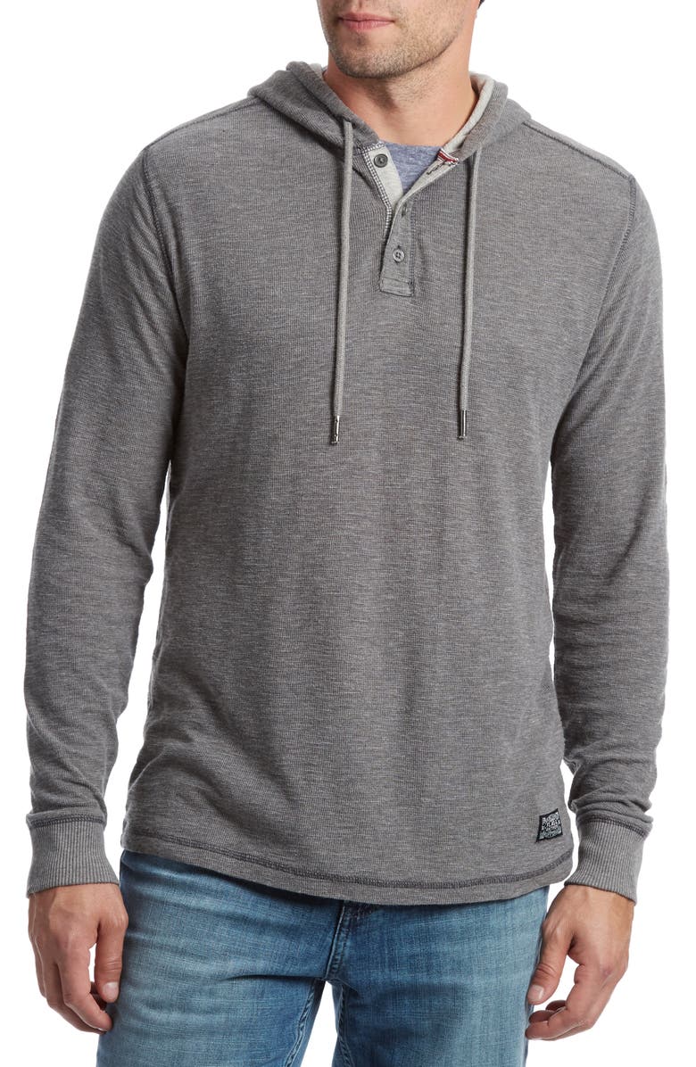 FLAG AND ANTHEM Long Sleeve Henley Hoodie, Main, color, 