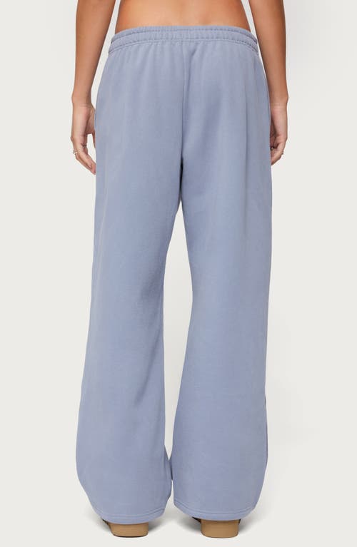 Edikted Tropical Bloom Wide Leg Sweatpants In Blue