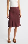 DÔEN Elowette Floral Lace Hem Silk Skirt