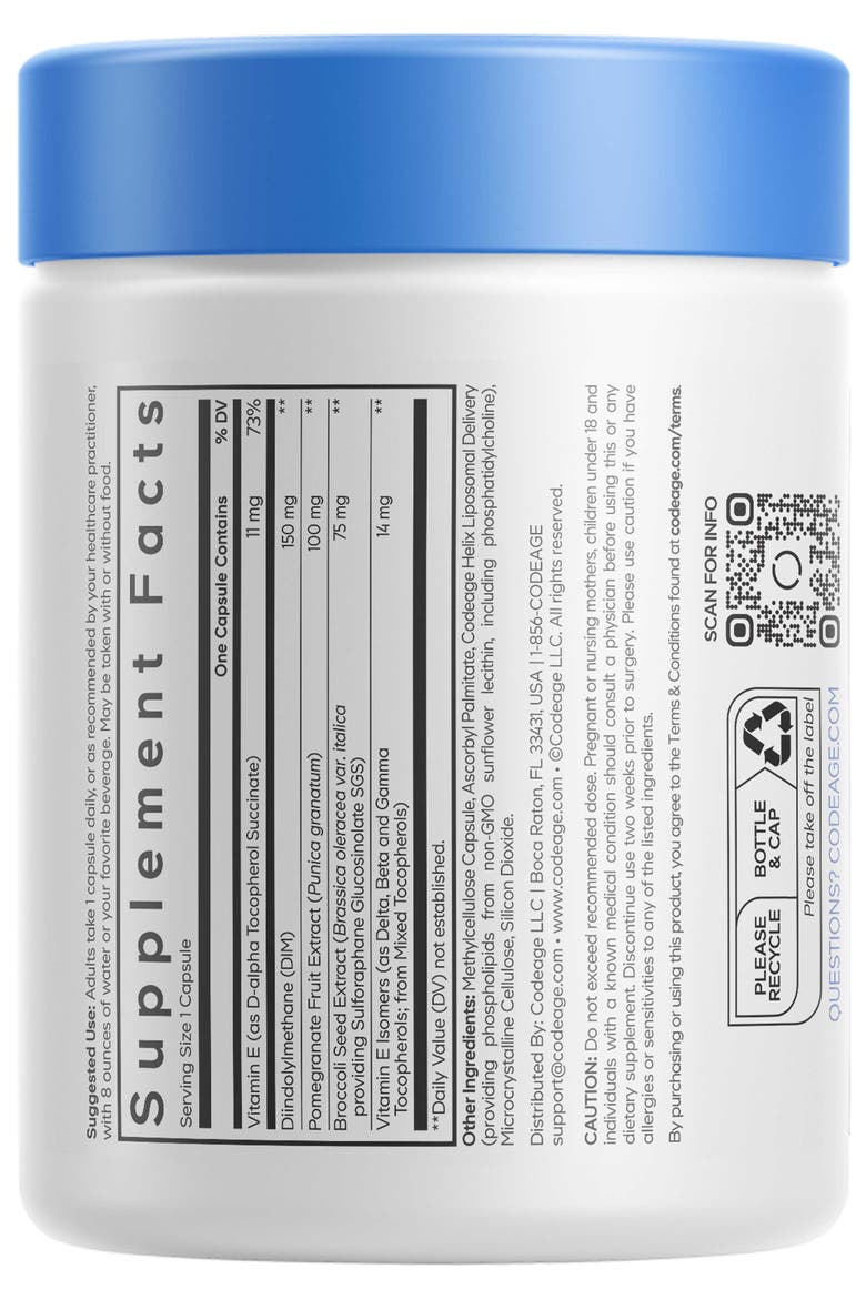 Liposomal DIM-E Vitamin E Tocopherols & Isomers Supplement, Alternate, color, White