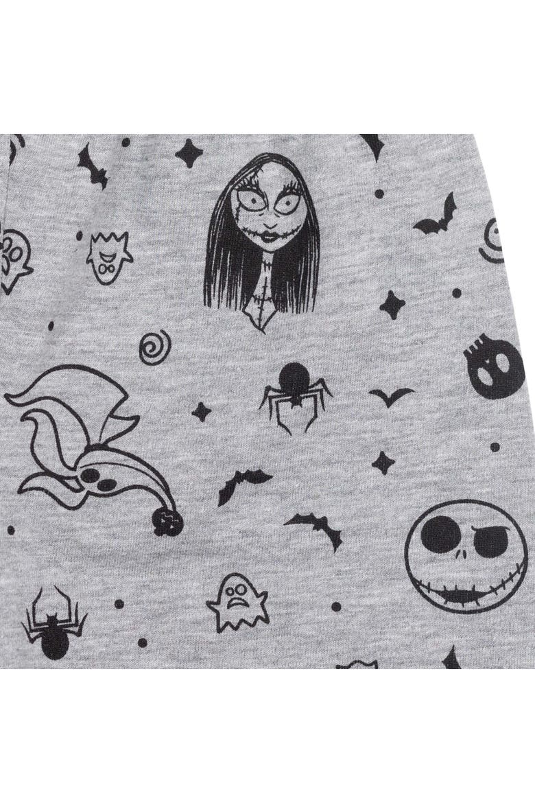 Nightmare Before Christmas Halloween 2-Piece T-Shirt and Shorts Set, Alternate, color, Black Grey Jack