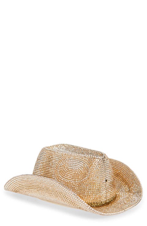 Cowboy Hat Crystal Embellished Clutch