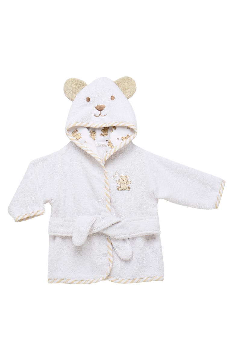 Little Me Hooded Terry Robe, Main, color, White