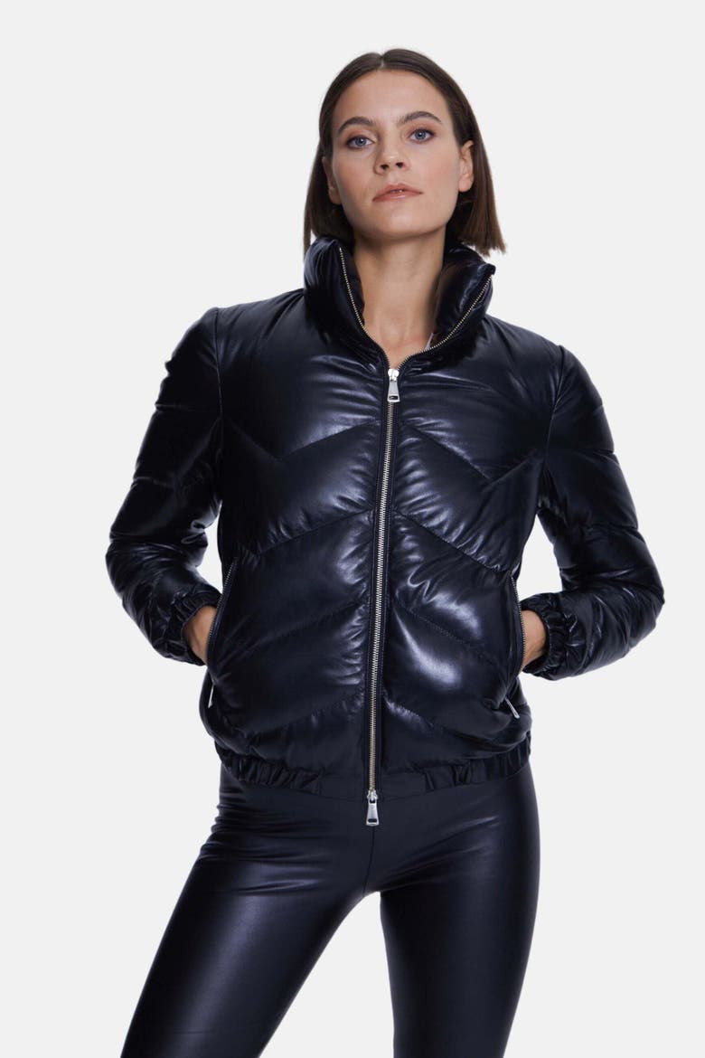 Octavia Leather Jacket, Alternate, color, Black