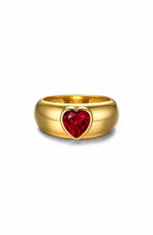 Heart Stone Signet Ring