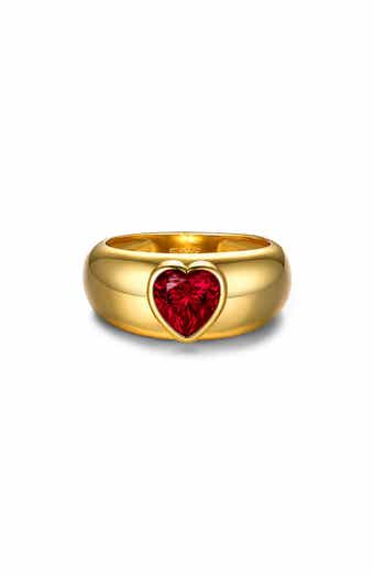 Heart Stone Signet Ring