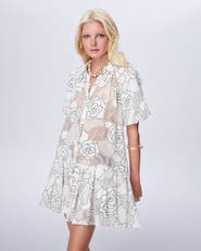 THEO The Label Ourania Puff Sleeve Shirtdress