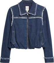 Cinq à Sept Indria Fringe Denim Jacket