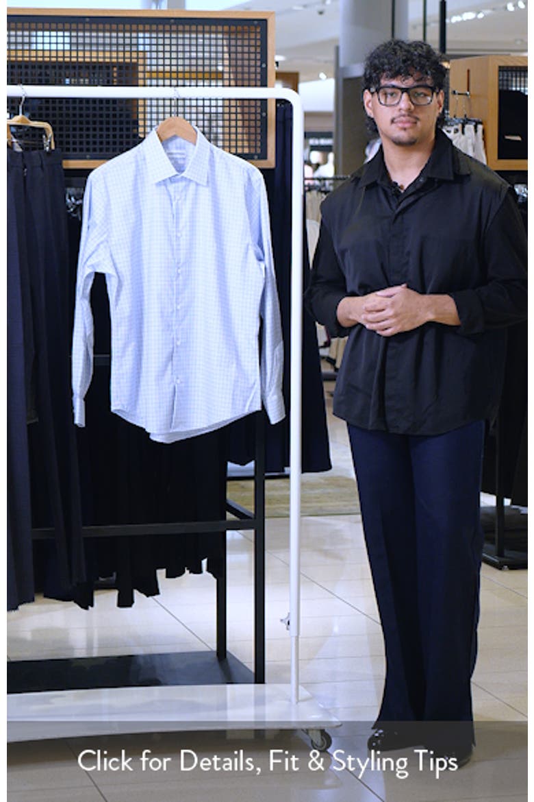 Trim Fit Valerio Grid Dress Shirt video