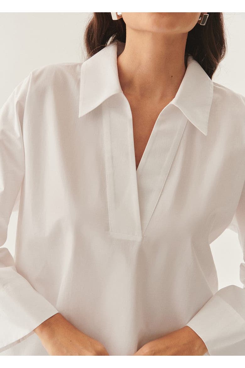 Lucia V Neck Blouse, Alternate, color, WHITE