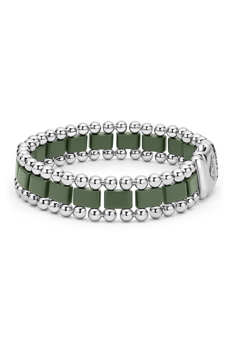 Men's Anthem Ceramic Link Bracelet, Alternate, color, GREEN