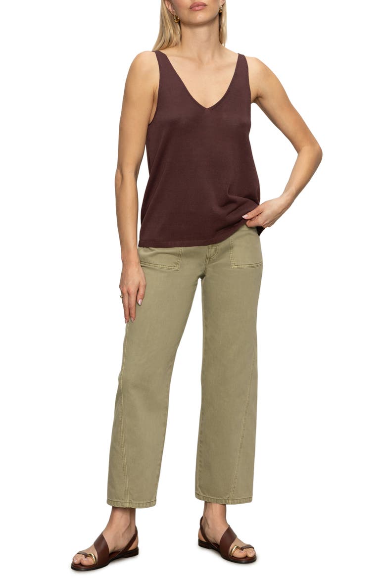 V-Neck Knit Tank, Alternate, color, MESA