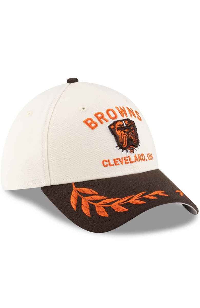 New Era Men's New Era  Cream/Brown Cleveland Browns 2025 NFL Draft 39THIRTY Flex Hat, Alternate, color, 