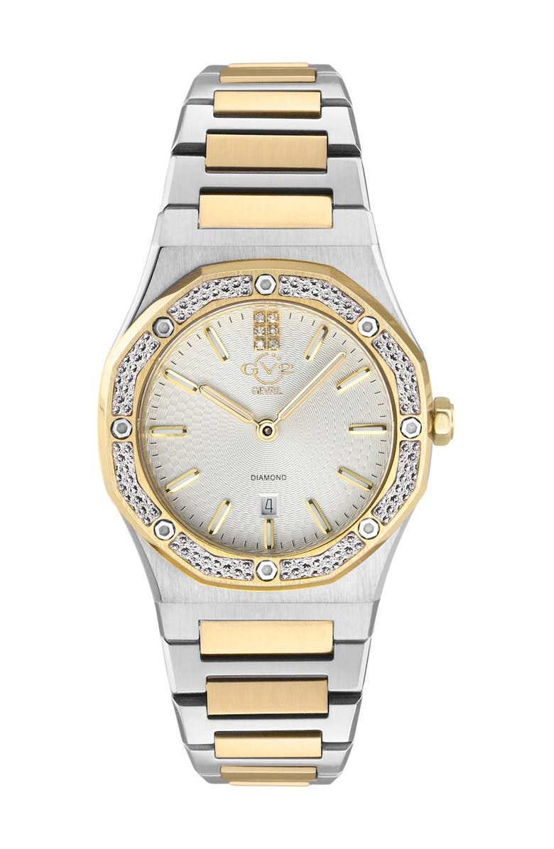 GV2 Palmanova Diamond Bracelet Watch, 33mm, Main, color, Two Tone