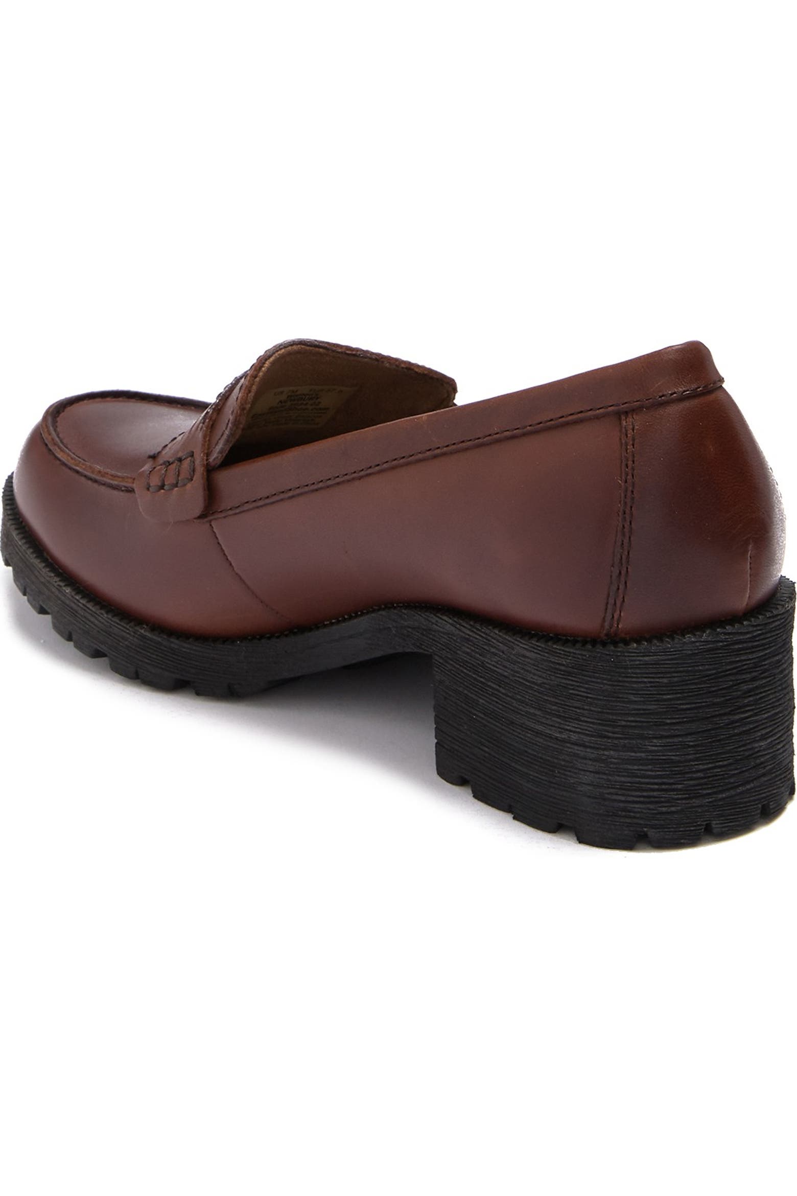 Newbury Leather Block Heel Loafer (Women) | Nordstromrack