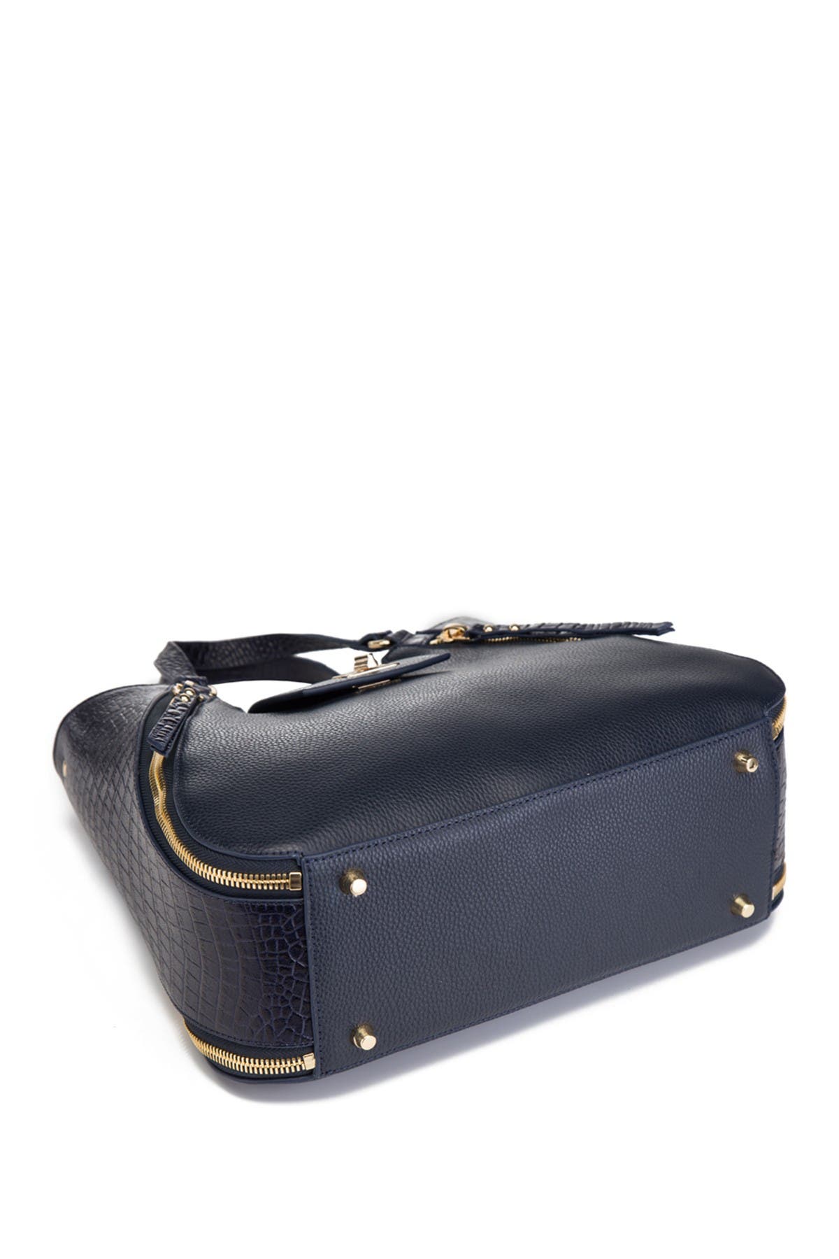 VICENZO LEATHER Steffi Croc Embossed Leather Handbag, Main, color, 