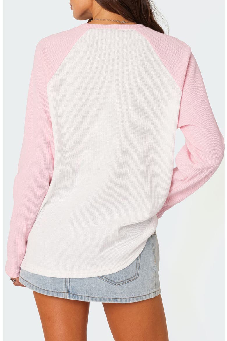 Me Time Oversize Waffle Knit Top, Alternate, color, LIGHT-PINK