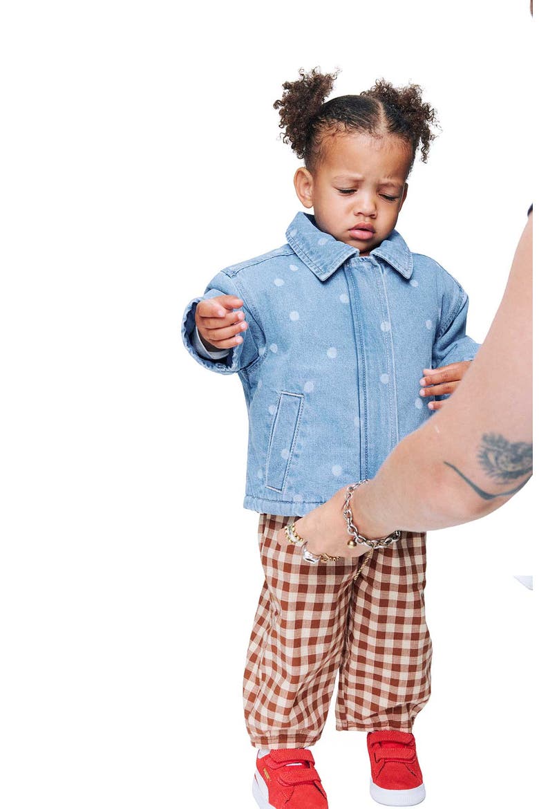 Rae Denim Jacket, Alternate, color, Burleigh Blue Wash Polka Dot